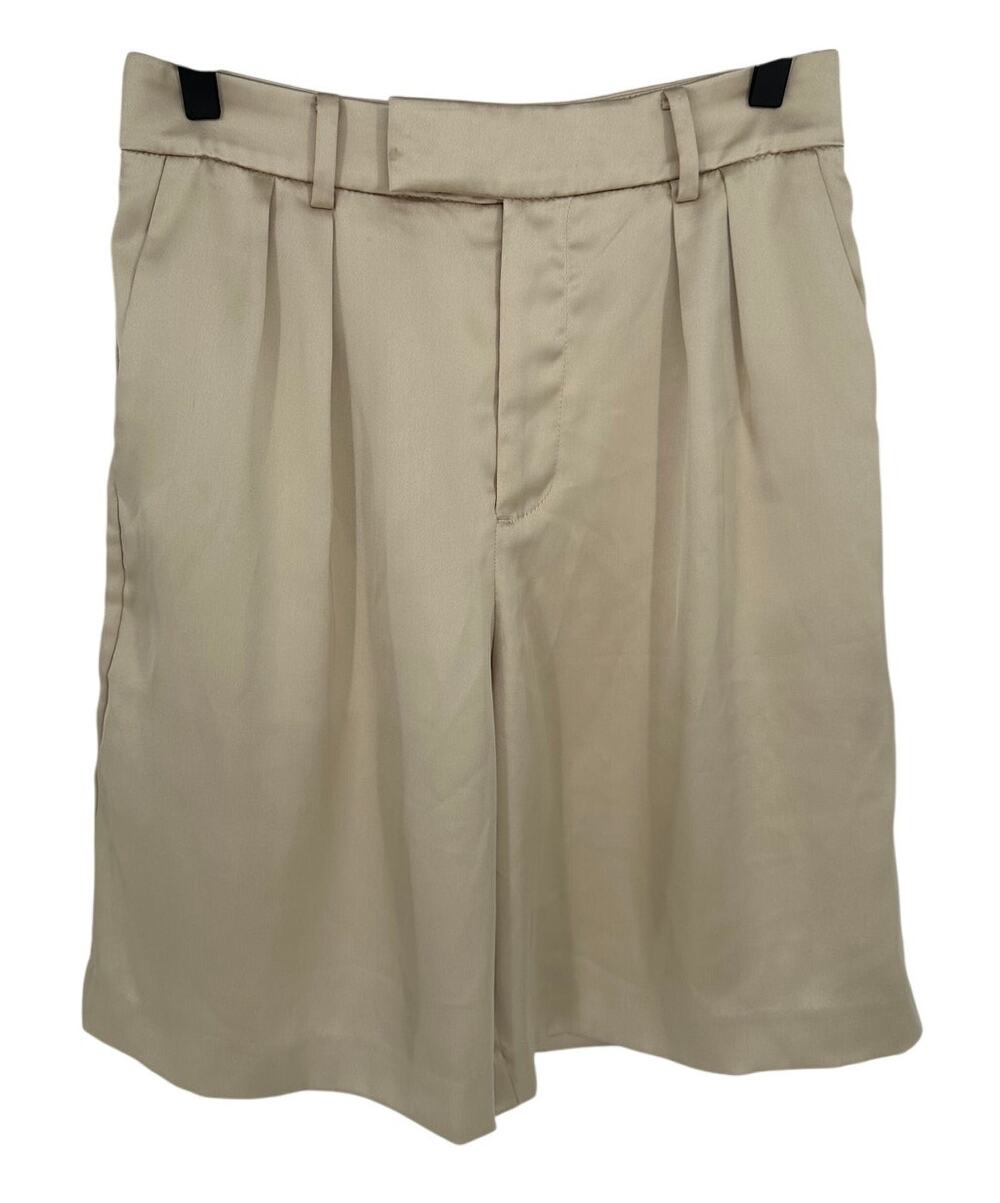 Banana Republic Womens Gold Satin High Waisted Shorts Party Festive 0
